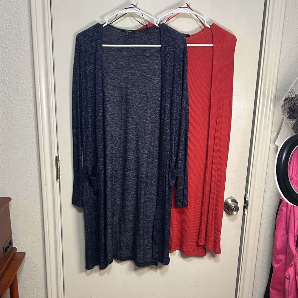 Ambiance Navy and Red Cardigans